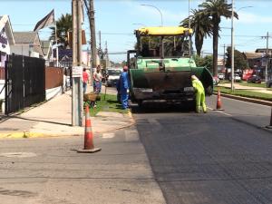 Se están reparando calles que tuvieron graves daños causados durante el estallido social