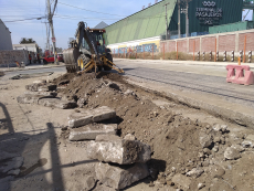 Ya se ven las primeras nuevas veredas  en  la Av. Angamos