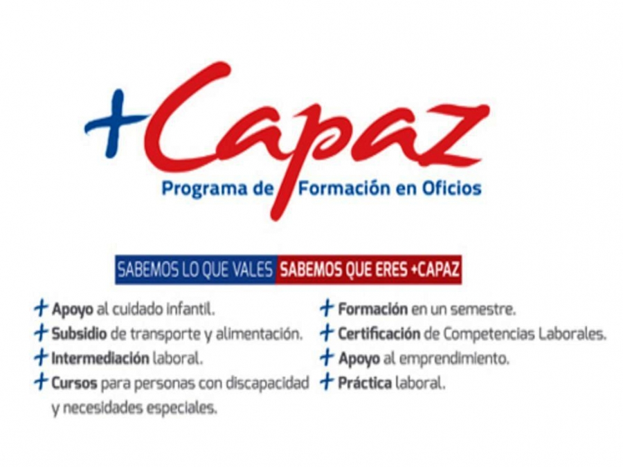 Programa + Capaz ofrece 240 cupos para cursos de capacitación en San Antonio