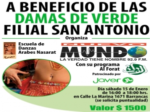 Jornada de danza Arabe a beneficio de damas de verde