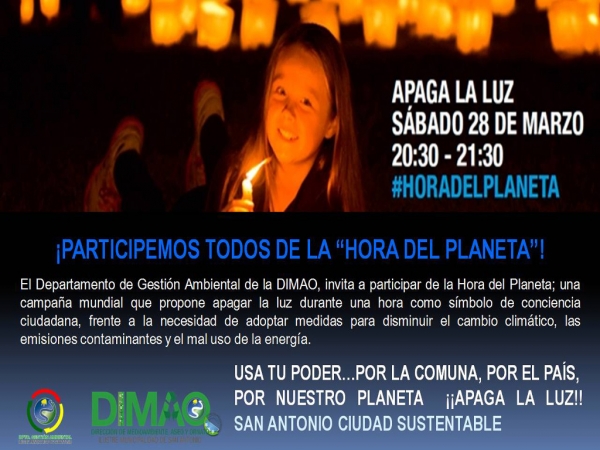 &iexcl;Participa en La Hora del Planeta!