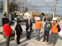 Autoridades y vecinos inspeccionaron obras de calle Maestranza
