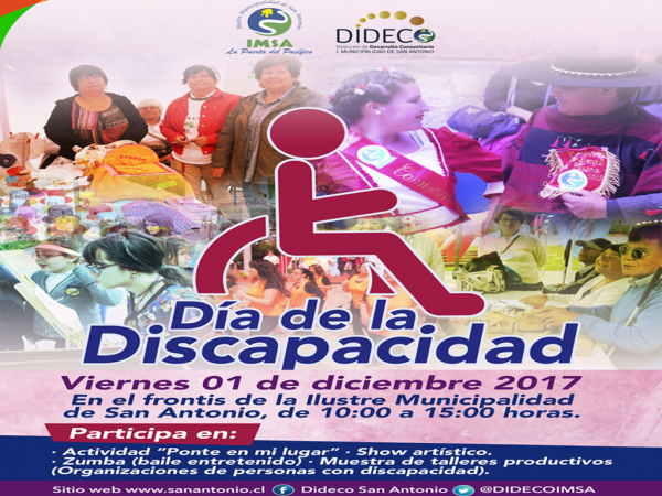 Municipio sanantonino invita a conmemorar el d&iacute;a de la Discapacidad 2017