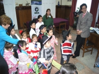Niños del Jardín Jesús es mi Refugio, entregaron un hermoso saludo a  Alcalde