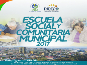 Municipio de San Antonio invita a participar en Escuela Social 2017