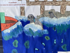 Niños y niñas reflexionan sobre el daño al planeta en concurso pictórico organizado por la Municipalidad de San Antonio