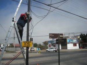 Reparan Semáforos de la Ex rotonda de Placilla